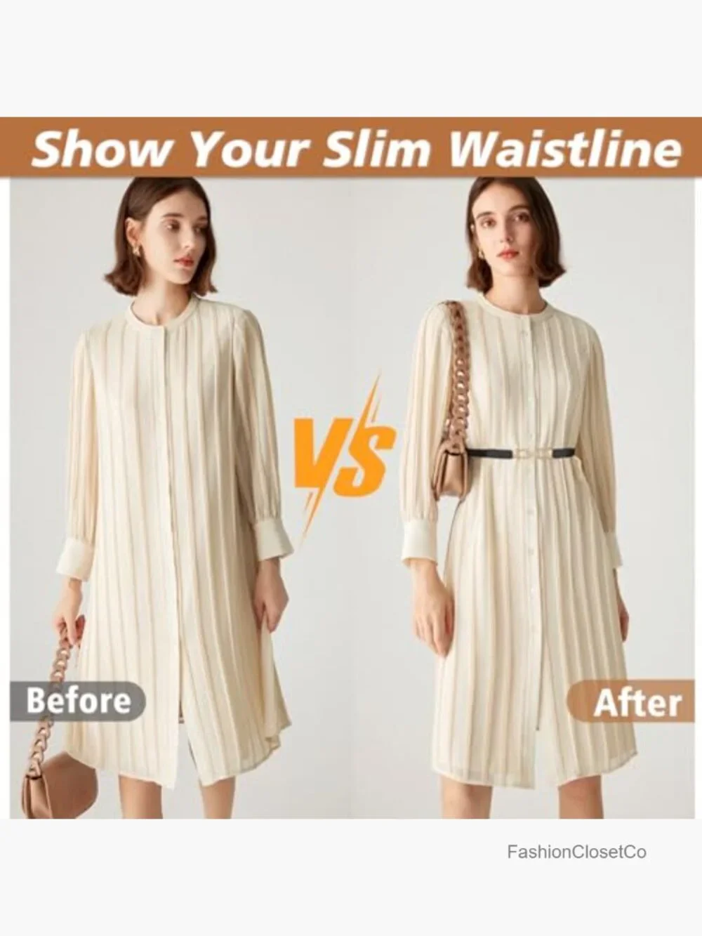 Skinny Elastic Stretch Belt for Dresses - Retro Vintage Waist Belt